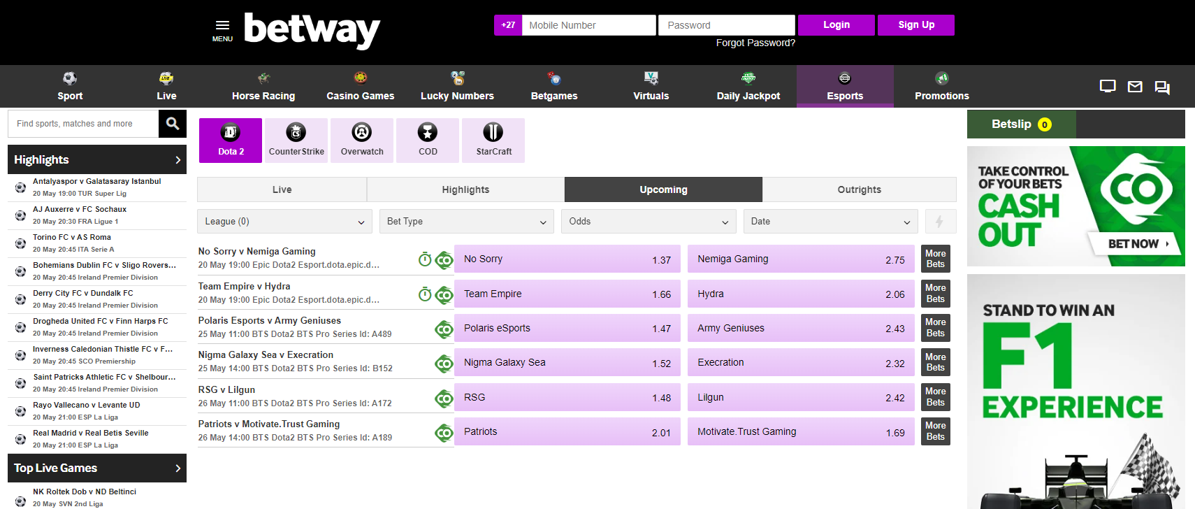 Betway esports Betway esports
