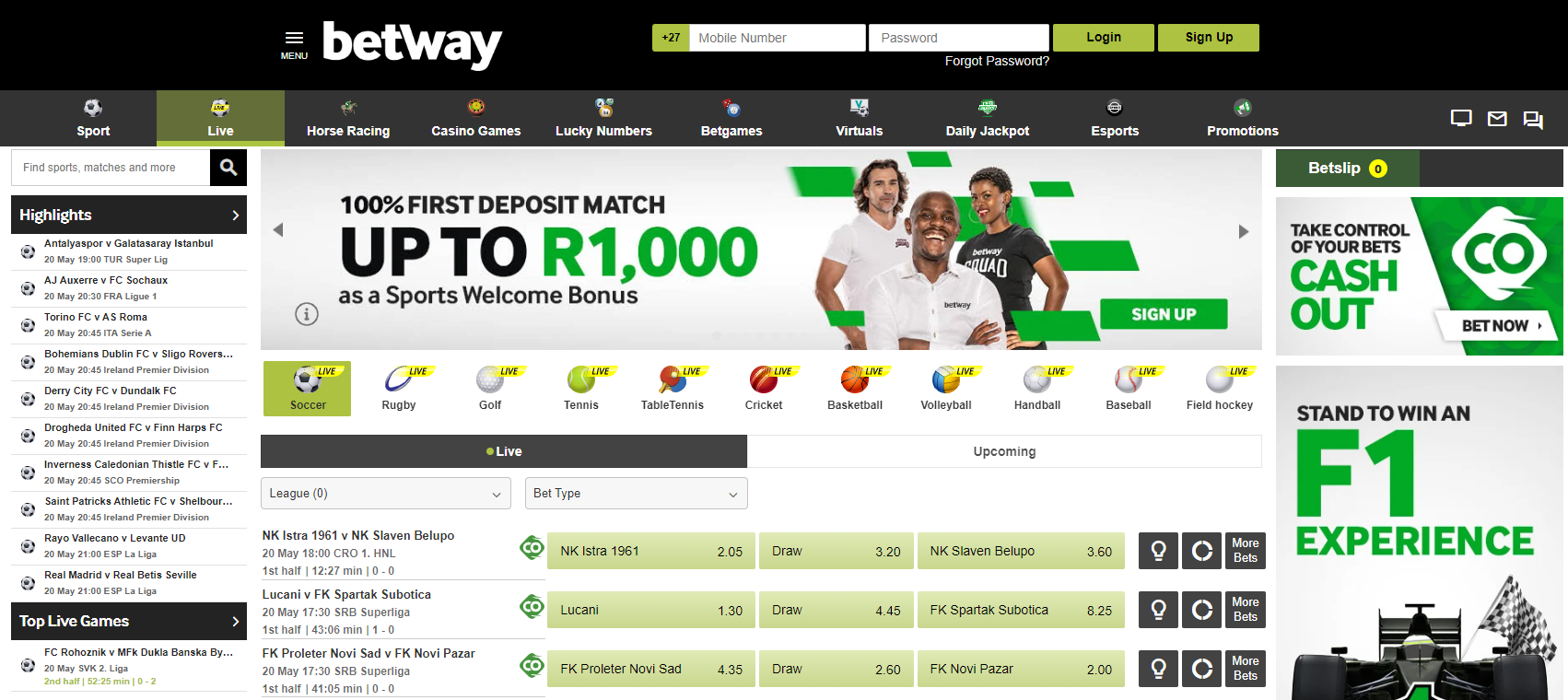 Live betting Live betting